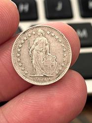 İSVİÇRE 1944 YILI GÜMÜŞ 1/2 FRANK GÜMÜŞ