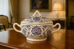 Çini Desenli %100 El Yapımı Vazo