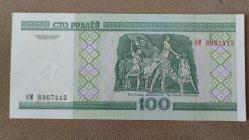 2000 YILI BELARUS 100 RUBLE HİÇ KULLANILMAMIŞ