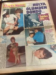 HAFTA SONU GAZETESİ DOĞUM GÜNÜ HEDİYESİ  ( Turkish Newspaper ) - 18 MART 1977 -TAM TAKIM 12 SAYFADIR -Hülya Koçyiğit-Cüneyt Arkın-Rizeli Mate İsabey-Süreyya Emel Sayın-Selma Güneri-Yusuf Sezgin-Romalı Perihan-Esin Ertan-Meral Celasun-Haluk Ündeğer-Tülay-Sibel Egemen-Gülten-Bülent Ersoy-Zeki Müren-Yılmaz Güney-Fatoş Güney-Türkan Sürcan Hülya ölümden döndü-Serpil Barlas-Bülent Vural-Sevim Tuna-Huysuz Virjin-Zeki Çetin-Gamze-Ayfer Feray-Erküt Taçkın-Piraye Uzun-Meral Aydan-Nesrin Cetinel-Selim Okan-Feridun Karakaya-Linda Ronstadt-Amy Armstrong-Clinton Rogers-Kuduz iğneleri alerji yaptı-“Güneş duası nedir bilir misiniz?”-“Aşıklar diyarı”-Bu yuvayı Umut kurtardı-“Eh biz de Avrupa göreceğiz…”-Bir yılın yorgunluğu-“Tıpalarım şemsiyelerim ve kedim…”-“Bana da şans yolunu açın falcılar”-Hayal ülkesi-Gel keyfim gel-Yaz kış cildinize özel bakım gerek-Ay yine mi beni kopya-Her şey bir anda oldu-Yılmaz Güney’in kaçmasından korkuluyor-Şans Antalya’ya güldü-Saldırının sineması-Perde arkası-Dünyanın en