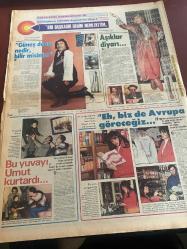 HAFTA SONU GAZETESİ DOĞUM GÜNÜ HEDİYESİ  ( Turkish Newspaper ) - 18 MART 1977 -TAM TAKIM 12 SAYFADIR -Hülya Koçyiğit-Cüneyt Arkın-Rizeli Mate İsabey-Süreyya Emel Sayın-Selma Güneri-Yusuf Sezgin-Romalı Perihan-Esin Ertan-Meral Celasun-Haluk Ündeğer-Tülay-Sibel Egemen-Gülten-Bülent Ersoy-Zeki Müren-Yılmaz Güney-Fatoş Güney-Türkan Sürcan Hülya ölümden döndü-Serpil Barlas-Bülent Vural-Sevim Tuna-Huysuz Virjin-Zeki Çetin-Gamze-Ayfer Feray-Erküt Taçkın-Piraye Uzun-Meral Aydan-Nesrin Cetinel-Selim Okan-Feridun Karakaya-Linda Ronstadt-Amy Armstrong-Clinton Rogers-Kuduz iğneleri alerji yaptı-“Güneş duası nedir bilir misiniz?”-“Aşıklar diyarı”-Bu yuvayı Umut kurtardı-“Eh biz de Avrupa göreceğiz…”-Bir yılın yorgunluğu-“Tıpalarım şemsiyelerim ve kedim…”-“Bana da şans yolunu açın falcılar”-Hayal ülkesi-Gel keyfim gel-Yaz kış cildinize özel bakım gerek-Ay yine mi beni kopya-Her şey bir anda oldu-Yılmaz Güney’in kaçmasından korkuluyor-Şans Antalya’ya güldü-Saldırının sineması-Perde arkası-Dünyanın en