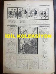 Osmanlıca Akbaba Mizah Dergisi-Gazetesi, Orijinal Dönem Basım, (Ottoman Magazine-Newspaper) - 11 Ağustos 1924 - Sayı: 176 - Rumi: 11 Ağustos 1340 - Karikatür: Kışladan Salona, Salondan Çiftliğe 