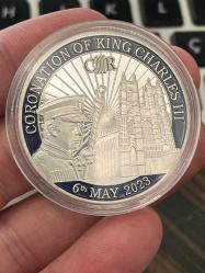 KRAL CHARLES 3. JUBİLE PLATİN MİNELİ 40 MM MADALYON