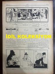 Osmanlıca Akbaba Mizah Dergisi-Gazetesi, Orijinal Dönem Basım, (Ottoman Magazine-Newspaper) - 7 Ağustos 1924 - Sayı: 175 - Rumi: 7 Ağustos 1340 - Karikatürist Ramiz Gökçe'nin Çalışması: Gazetelerden: Dahiliye Vekili Recep (Peker) Bey Haydar Paşa İstasyonu'nda İstikbale Gelen Hamallara: Sizi Asri Hamal Yapacağız! Demişlerdir - Laklakiyat: Yine Turşucu Cemal!..Şehzade Karakolunu, Turşu Kavanozuna Çeviren Meşhur Masist Cemal Efendi, Bu Sefer de Moda Gazinosunda Görünmüş.. - Sazdan Sözden: Asri Şarkı, Yusuf Ziya (Ortaç) - Nesr-i Kadim: Rüya-yı Saliha, Muharriri: Evliya-yı Cedid - Cemal Nadir Güler'in Karikatürü: Meclis-i Umum-ı Belediye İctimalarında Hayli Ter Döktükten Sonra Şehremininin Emanet Memurlarına Tavsiyesi - Cemal Nadir Güler'in Karikatürü: Turşucu Cemal Moda'ya Gitmiş mi, Gitmemiş mi? - Ecnebi Karikatürleri