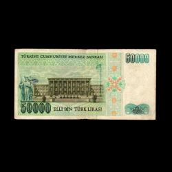 TÜRKİYE (1989) - 50.000 Lira (T-ÇT 6,5/10)