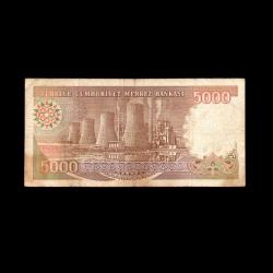 TÜRKİYE (1990) - 5.000 Lira (Temiz 6,0/10)