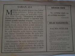 1 Ocak 1995-Orijinal Takvim Yaprağı-Doğum Günü-Söz,Nişan,Nikâh,Düğün ve Önemli Günler Hediyesi-Fatih Hak ve Hizmet Vakfı-ayet/hadis(Meariç:19-27)-Şaban Ayı-Corneille-Saçma Sözler