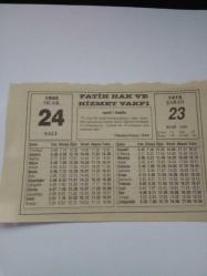24 Ocak 1995-Orijinal Takvim Yaprağı-Doğum Günü-Söz,Nişan,Nikâh,Düğün ve Önemli Günler Hediyesi-Fatih Hak ve Hizmet Vakfı-Ayet/Hadis(Müslim/Selam:2184)-İslâm Ülkelerinin Listesi-Sözün Özü-Rahime Koruyucu