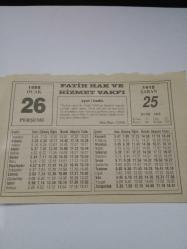 26 Ocak 1995-Orijinal Takvim Yaprağı-Doğum Günü-Söz,Nişan,Nikâh,Düğün ve Önemli Günler Hediyesi-Fatih Hak ve Hizmet Vakfı-Ayet/Hadis(İbni Mace:7/2518)-Milli Nizam Partisi'nin Kurucuları-Buhari/Dua:2140-Konuş-ma