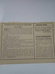 27 Ocak 1995-Orijinal Takvim Yaprağı-Doğum Günü-Söz,Nişan,Nikâh,Düğün ve Önemli Günler Hediyesi-Fatih Hak ve Hizmet Vakfı-Ayet/Hadis(Al-i İmran:118)-Yahyalı'lı Hasan Efendi(1914-1987)-S.Mavghan-Konuş-ma