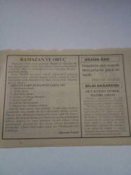 29 Ocak 1995-Orijinal Takvim Yaprağı-Doğum Günü-Söz,Nişan,Nikâh,Düğün ve Önemli Günler Hediyesi-Fatih Hak ve Hizmet Vakfı-Ayet/Hadis(Âl-i imrân:14)-Ramazan ve Oruç-İtalyan Atasözü-Ölü Evinin Yemek Hazırlaması