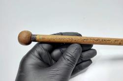 Antika Ahşap Kuran Okuma Çubuğu - Üzeri Dua YAzılı Uzun Çubuk -  NADİR ÜRÜN