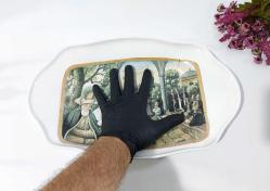 Eski Mevlana Tabak - Derin Kase Sunumluk - Semazen - Konya - Mevlana Temalı MELAMİN TABAK - BÜYÜK