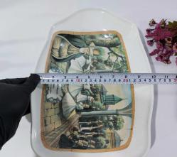 Eski Mevlana Tabak - Derin Kase Sunumluk - Semazen - Konya - Mevlana Temalı MELAMİN TABAK - BÜYÜK