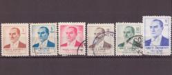1961 Atatürk Resimli Sürekli Posta Pulları Damgalı Tam Seri Pul - TD6