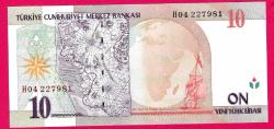 TURKEY 10 YTL 2005 PREFIX---H04--- p218,UNC (TK 18 787) ÇİL