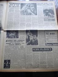 Vatan Gazetesi - Turkish Newspaper - 30 Ocak 1955 - doğuya en iyi imkan yazan Ahmet Emin Yalman Başmakale - Başkan Eisenhower'e savaş emri salahiyeti verildi - komünist için mütareke anlaşmasına rıza göstermiyor - Başvekil Adnan Menderes ile hariciye vekili Fuat Köprülü bugün İtalya'ya gidiyor - Ankara İstanbul tren münakalesi kısmen durdu - Kasım Gülek Araplar kadar İsrail'in de dostuyuz dedi - Zonguldak'ta Grizu infilakından mesul 5 kişi tevkif edildi - Manhattan'da üç oda çeviren Oktay Akbal Yazı Dizisi - tekelin geliri  52 milyon artmış - Danimarka başvekili Hans Hedtoft öldü - Neyzen Yazan Abdulbaki Gölpınarlı  - İsveç'te suni bir kumarhane adası kurulacak - Osmanlı tarihinden sayfalar yazan Feridun Fazıl Tülbentçi Yazı Dizisi - güzel bir tarihi film Gül ve Kılıç Walt Disney tarafından çevrildi fotoğraf - Churchill şimdiye kadar 250'den fazla tablo yaptı - Ankara İstanbul İzmir radyosu programı - Altıncı kat İstanbul Belediyesi şehir tiyatroları dram kısmında - Türkiye İş Bankası