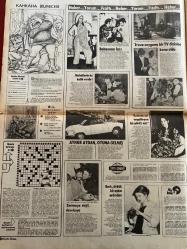HAFTA SONU GAZETESİ DOĞUM GÜNÜ HEDİYESİ  ( Turkish Newspaper ) - 6 OCAK 1978 -TAM TAKIM 12 SAYFADIR -Aydemir Akbaş-Mete inselel-Cevat Kurtuluş-Lale Çağlar-Barış Manço-Ajda Pekkan-Gönül Yazar-Sinan Bilsel-Sibel Egemen-Vedat Saygıer-Kubilay Çelik-Selahattin Kolçak-Sevilay Şen-Sadettin Ökten-Hayri Aksoy-Filiz Akın-Tayfun Yüce-Tarık Aktuğ-Ünal Kutlalı-Sibel Ergener Gönül Yazar Gelinlik Giyecek mi-Serpil Özdemir-Banu Manço-İlhan İrem-Sezen Aksu-Sibel Alaçam-Leyla Özalp-Aynur Aydan-Nazan Şoray-Prens Charles-Barbara Cartland-Neşe Karaböcek-Dilek Bubilbaşı-Gülsen Bubilbaşı-Onlarda Melek Bizde Kelek-Dargınlar Apartmanı’nın 4 Sakini-Bu Çamurlu Saçlar Artık Mizanpli-Su Tedavisi Çare mi-Sarpil Barlas’ın Tabanı Kayiyor-Göster Mimiğini Söyleyeyim Tipini-Burnum Artık Uğurum Oldu-Meğer 1977’yi Yaşamamışlar Garip Ama Gerçek-Çocukumuz-Bızdıklar-Bastıracak-Yazan ve Çizen: Adnan Egecü