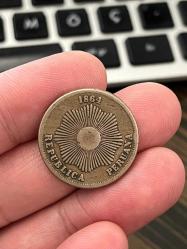 PERU İLK CUMHURİYET 1864 YILI 2 SENTAVO