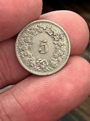İSVİÇRE 1914 YILI 5 RAPPEN