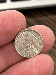 YENİ ZELANDA GÜMÜŞ 3 PENCE 1934. KRAL 5. GEORGE DÖNEMİ. 16,3 mm ÇAPINDA 1,41 GRAM