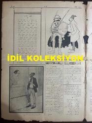 Osmanlıca Akbaba Mizah Dergisi-Gazetesi, Orijinal Dönem Basım, (Ottoman Magazine-Newspaper) - 21 Nisan 1924 - Sayı: 144 - Rumi: 21 Nisan 1340 - Hicri: 17 Ramazan 1342 - Karikatürist Ramiz Gökçe'nin Çalışması: Firari Zengin Ermeniler Tahkikatı Neticesinde: 