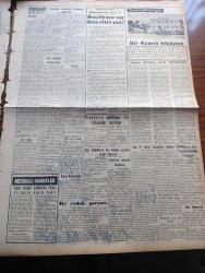 Vatan Gazetesi - Turkish Newspaper - 12 Ağustos 1956 - buhranımıza çare 4 yazan Ahmet Emin Yalman Başmakale - Hürriyet partililerin Atatürk'ün kabrini topluca ziyaretine izin verilmedi - Ankara valiliği Fevzi Lütfi Karaosmanoğlu'nun Hürriyet partisi İl başkanlarına evinde vereceği ziyafetin de yasak edildiğini bildirdi - Osman Bölükbaşı ya yalnız çayeli'de emniyet tedbiri alınmadı - iki yedek parçacı tevkif edildi - Batı trakya'da Yunan baskısı tesirsiz bırakılıyor - İngilizlerin süveyş'ten ayrılışı fotoğraf - suçlu yazan Orhan Kemal Yazı Dizisi - Osmanlı tarihinden sayfalar yazan Feridun Fazıl Tülbentçi Yazı Dizisi - Adnan Veli'den fantezi - siyasi hatıralar yazan General Ali Fuat Cebesoy Yazı Dizisi - Cezmi Or Kupası atletizm yarışmaları dün başladı - başvekil kupasını hangi at kazanabilir - Dün yapılan at yarışları Sada koşusunu Haydar kazandı - Gündüz Kılıç Galatasaray'a tekrar antrenör oluyor - Fenerbahçe Demirspor bugün karşılaşıyor - İstanbul yüzme yarışlarında Galatasaray 1.