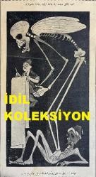 Osmanlıca Akbaba Mizah Dergisi-Gazetesi, Orijinal Dönem Basım, (Ottoman Magazine-Newspaper) - 18 Eylül 1924 - Sayı: 187 - Rumi: 18 Eylül 1340 - İmzasız Karikatür: Sıhhiye Vekaleti Sıtma İle Mücadele İçin Proje Hazırlıyor: 