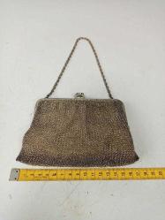 Antika 1900'ler Başları Osmanlı Dönem Örme Alpaka Bayan El Çantası