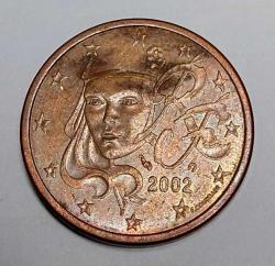 FRANSA 2002 5 EURO CENT #2