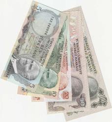 6.Emisyon Tedavül Kağıt Paralar 5-10-20-50 ve 100 Lira Takım ÇİL olarak