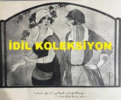 Osmanlıca Akbaba Mizah Dergisi-Gazetesi, Orijinal Dönem Basım, (Ottoman Magazine-Newspaper) - 16 Ekim 1924 - Sayı: 195 - Rumi: 16 Teşrin-i Evvel 1340 - Karikatürist Ramiz Gökçe'nin Musul Meselesini Konu Aldığı Çalışması: 