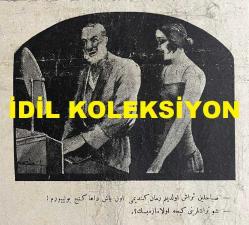 Osmanlıca Akbaba Mizah Dergisi-Gazetesi, Orijinal Dönem Basım, (Ottoman Magazine-Newspaper) - 16 Ekim 1924 - Sayı: 195 - Rumi: 16 Teşrin-i Evvel 1340 - Karikatürist Ramiz Gökçe'nin Musul Meselesini Konu Aldığı Çalışması: 