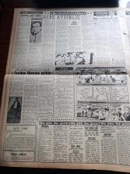 Vatan Gazetesi - Turkish Newspaper - 12 Haziran 1958 - köklü ıslahata doğru yazan Ahmet Emin Yalman Başmakale - Anıtkabir'de bugün miting var fotoğraf - gençlik Kıbrıs'ın Türk olduğunu atasının huzurunda haykıracak - lefkoşeli Türk analar da Dün mücadeleye katıldılar - Kıbrıs'ta 300'den fazla Türk genci tevkif edildi - Papa Eftim Makarios bir lanettir dedi - hava deniz ve demiryolları navlunlarına zam yapıldı - Gazı bakkallar dağıtacak - Yandan akıyor yandan yazan Adnan Veli Yazı Dizisi - İzmir fuarına bu yıl 19 devlet iştirak edecek - De Gaulle asilere dün ilk ultimatomu verdi - hani altın düşecekti yazan Oktay Akbal - İstanbul'da sinema programı - Beşiktaş İstanbulspor'a kudretini gösterdi 4 2 fotoğraflar - Galatasaraylı Suat Mamat'a masaj yapılırken fotoğraf - 1958 dünya futbol kupası - İngiltere 0 Brezilya 0 - Yugoslavya 3 Fransa 2 - Türkgücü Kupası boks maçları - Lübnan topçusunun ateşi Trablusşam kalesini yıktı - Malenkof'un öldürüldüğü söyleniyor - Baki Süha Ediboğlu