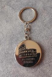 ROMA COLOSSEO TEMALI  ANAHTARLIK.  BİR YÜZÜNDE HAREKETLİ ÇARK VAR. ÖLÇÜLENDİRME YAPIYOR. KONDİSYON YÜKSEK KOLEKSİYONLUK NADİR