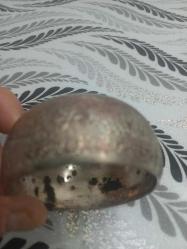 Özbek işi bakır ve gümüş kaplama  karışımı bilezik çap 7 cm yükseklik 3,5 cm