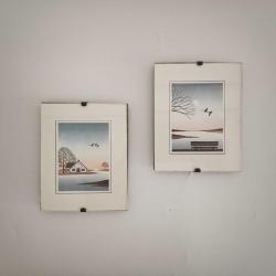 Orijinal Çerçeveli İllüstrasyon Baskı Çifti