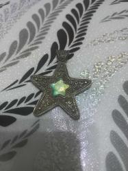 Yıldız Alman gümüşü  Ortasında  sedef var