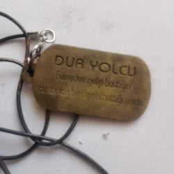 DUR YOLCU TÜRK BAYRAKLI KOLYE