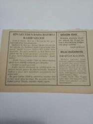 26 Şubat 1995-Orijinal Takvim Yaprağı-Doğum Günü-Söz,Nişan,Nikâh,Düğün ve Önemli Günler Hediyesi-Fatih Hak ve Hizmet Vakfı-Ayet/Hadis(Zariyat:55-56)-Bin Geceden Daha Hayırlı Kadir Gecesi-Sadi Şurazi-İsraftan Kaçının