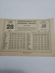 28 Şubat 1995-Orijinal Takvim Yaprağı-Doğum Günü-Söz,Nişan,Nikâh,Düğün ve Önemli Günler Hediyesi-Fatih Hak ve Hizmet Vakfı-Ayet/Hadis(Enam:159)-Kimler Fitre Vermeli?-Goethe-Yüksek Ökçelerin Zararı