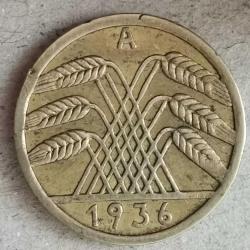 ALMANYA  1936 A   5  REICHPFENNIG