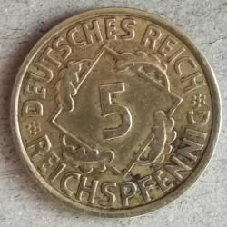 ALMANYA  1936  A   5  REICHSPFENNIG