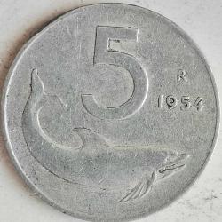 İTALYA  1954   5  LİRE