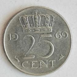 HOLLANDA  1969   25 CENT