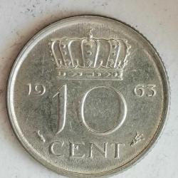 HOLLANDA  1963   10  CENT
