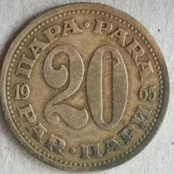 YUGOSLAVYA  1965   20  PARA