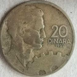 YUGOSLAVYA  1955   20 DİNAR