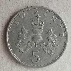 İNGİLTERE  1968  5  PENCE