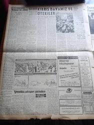 Vatan Gazetesi - Turkish Newspaper - 28 Haziran 1958 - Fena bir imtihan yazan Ahmet Emin Yalman Başmakale - Kıbrıs için resmi cevabımız açıklandı - Kıbrıs'ta taksimi kabul etmenin zamanı gelmiştir - patrikhane sorduğumuz 5 suale cevap vermiyor - Kıbrıs için yapılan Aydın mitinginden bir fotoğraf - Kurban bayramınız kutlu olsun fotoğraf - Avrupa güzeli bugün seçiliyor fotoğraf - CHP iktidara gelirse tutacağı yolu izah etti - Kıbrıs konusunda tutumunu açıklamayan patrikhane siyasi bir mesele addetti - Bern büyükelçimiz Fahrettin Kerim Gökay namaz kıldı - Celal Bayar ve Adnan Menderes İstanbul'da - şeker kuyruğu fotoğraf - yandan akıyor yandan yazan Adnan Veli Yazı Dizisi - Cezayir milliyetçileri fransızlarla çarpışıyor - Bayram ve yazan Emil Galip Sandalcı - siyasi hadiselerin tarafsız hikayesi yazan İsak Kohen - Ev Kadın Moda - kalbimin sahibi yazan Nihal Yeğinobalı yazı dizisi - Galatasaray Beşiktaş federasyon Kupasının ilk final maçı Mithatpaşa stadında - Turgay Şeren - Recep Adanır